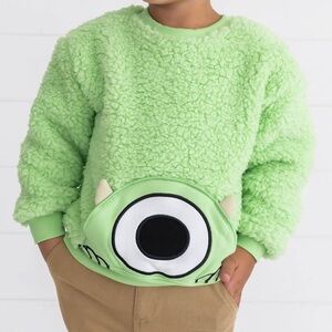 Little Sleepies Monsters Inc. Mike Wazowski Sherpa Crewneck Sweatshirt